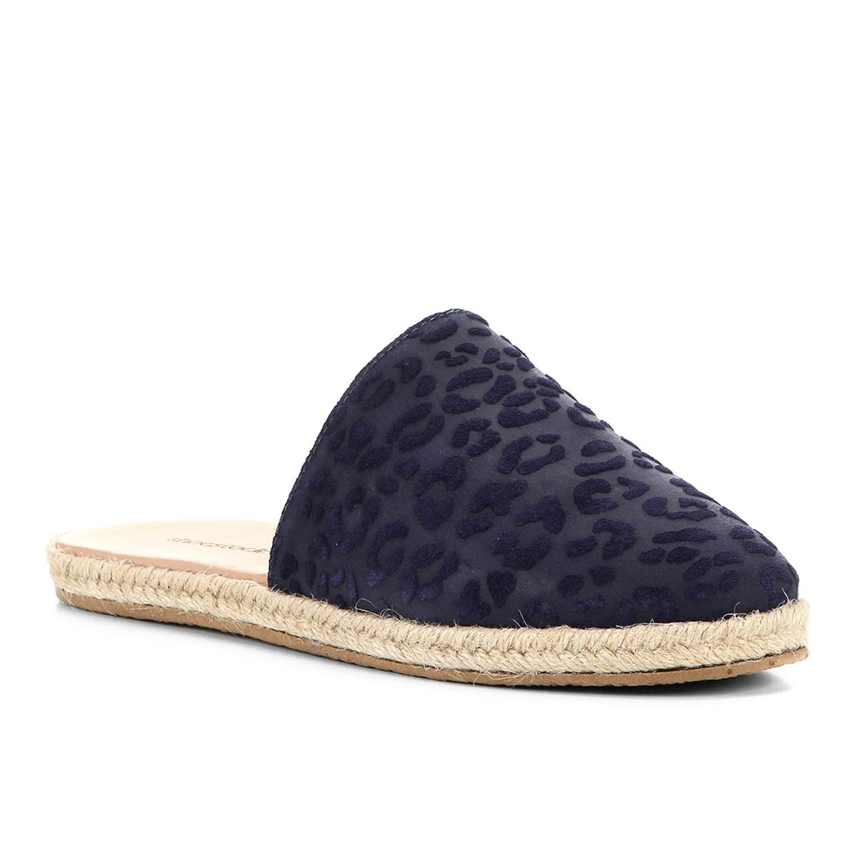 Mule Couro Shoestock Camurça Animal Print Corda