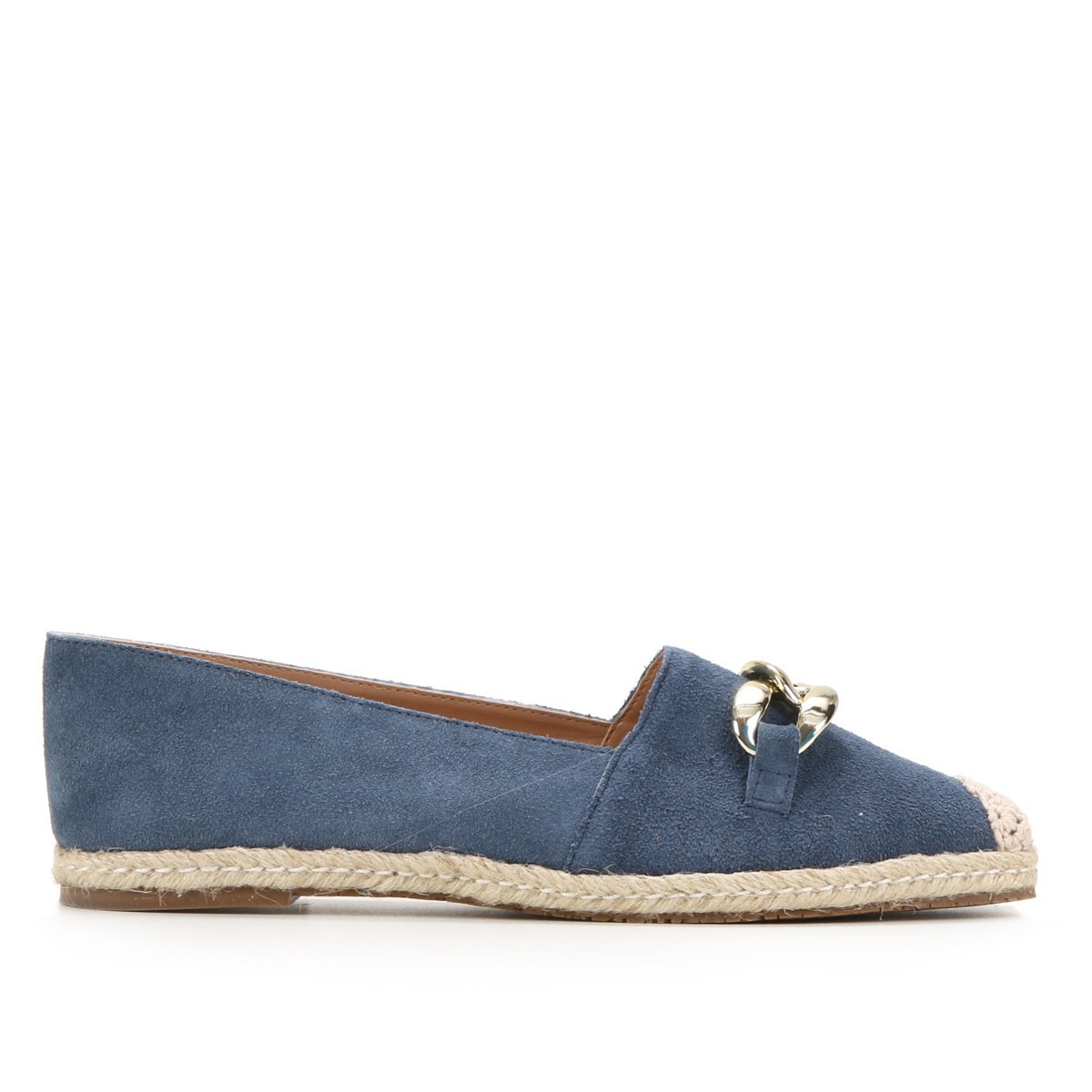 Sapatilha Couro Shoestock Camurça Corrente Feminina