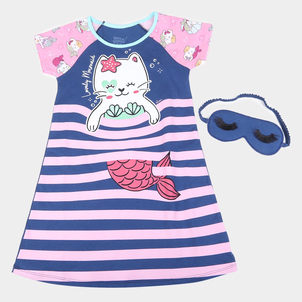 Pijama Juvenil Elian Camisola c/ Máscara Feminino