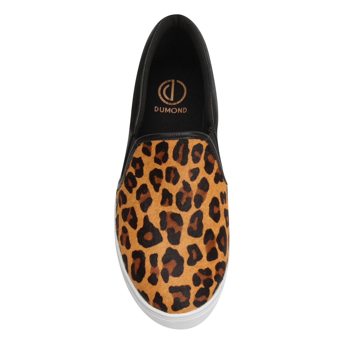 Slip On Couro Dumond Onça Feminino