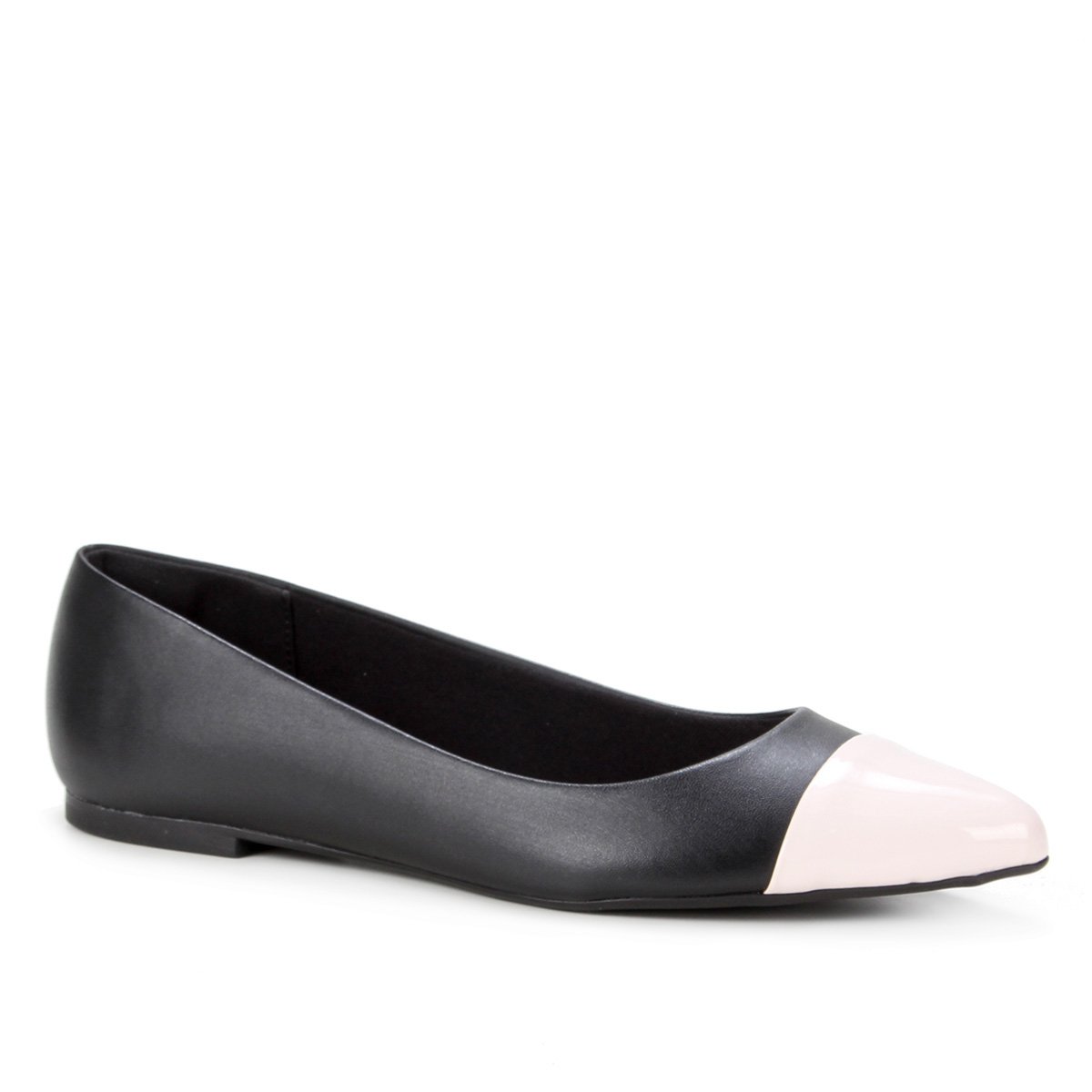 Sapatilha Shoestock Bico Fino Acabemento Verniz Feminina