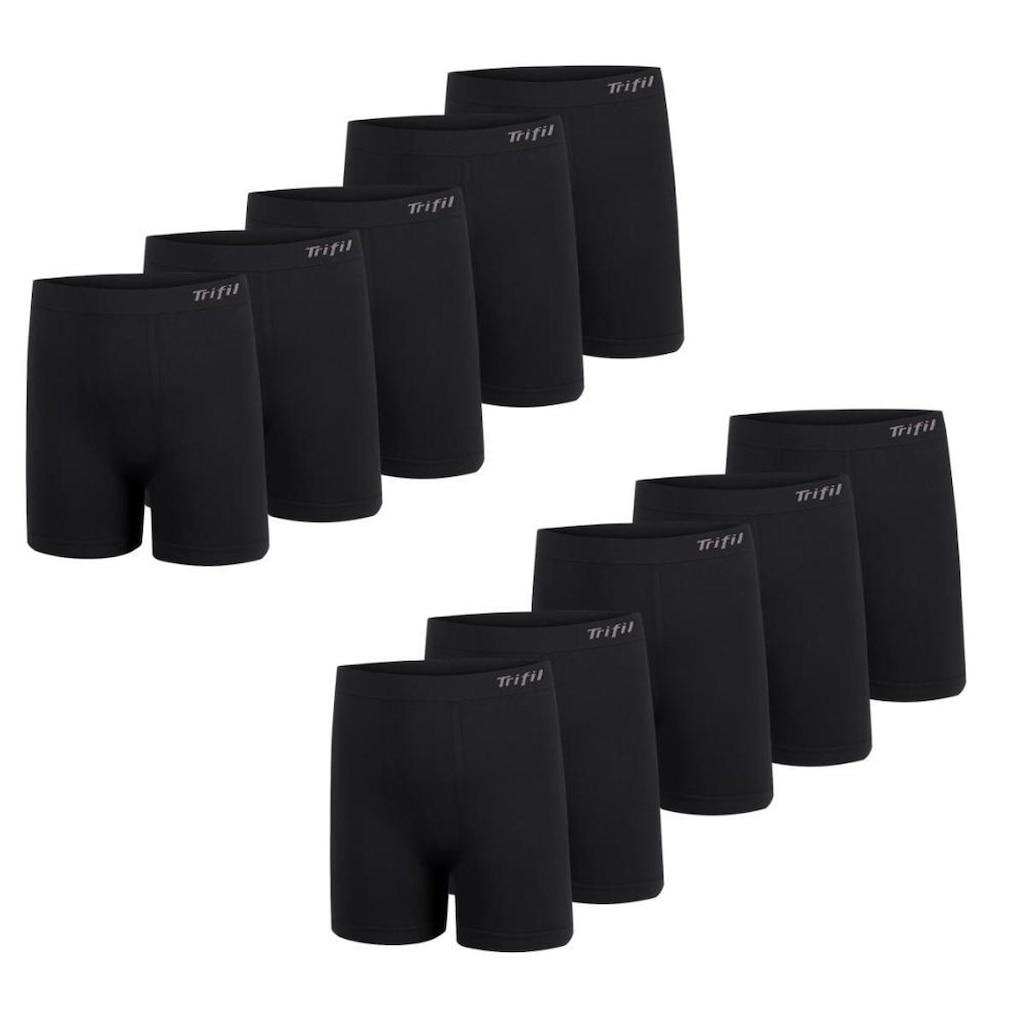 10 Cuecas Plus Size Boxer Masculina Trifil Sem Costura De Microfibra Toque Macio Box Básica