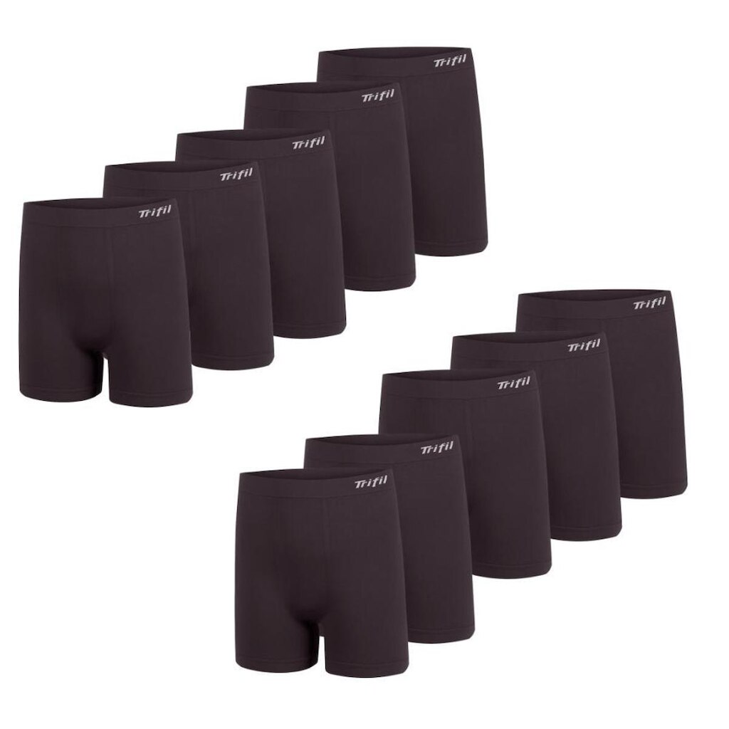 10 Cuecas Plus Size Boxer Masculina Trifil Sem Costura De Microfibra Toque Macio Box Básica