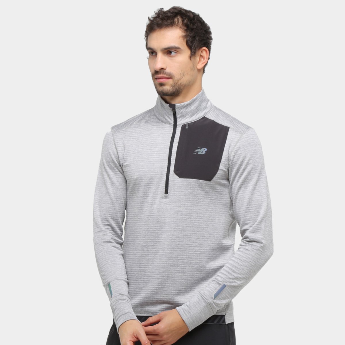 Blusa New Balance Heatgrid Qtr Zip Masculina