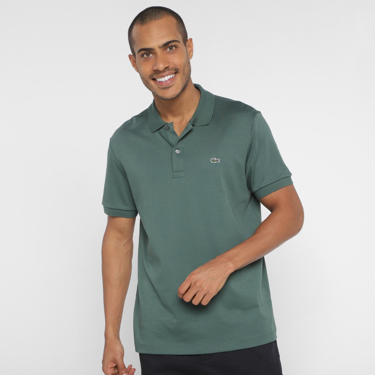 Camisa Polo Lacoste Regular Fit Algodão Leve Masculina