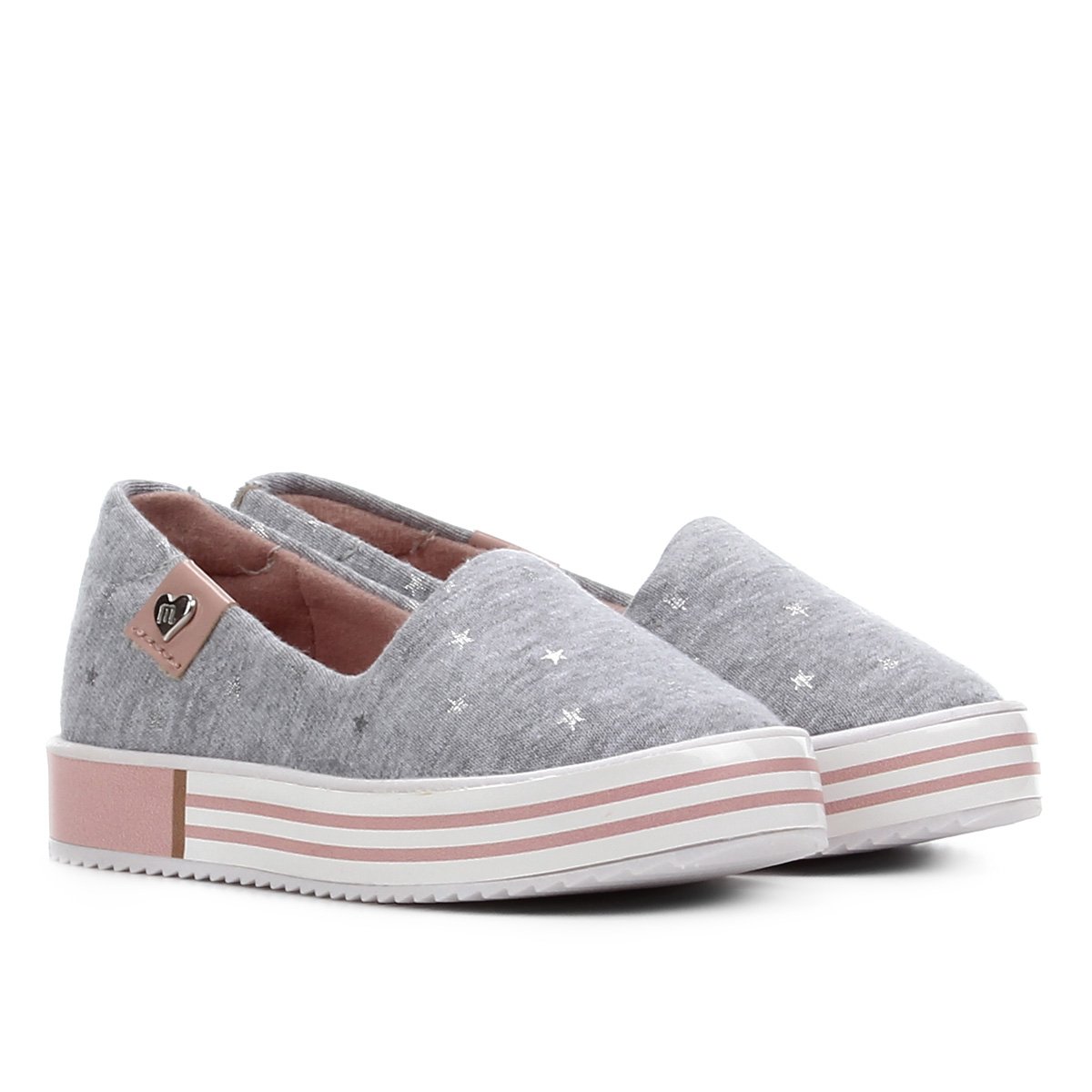 Slip On Infantil Molekinha Flatform Star Feminino