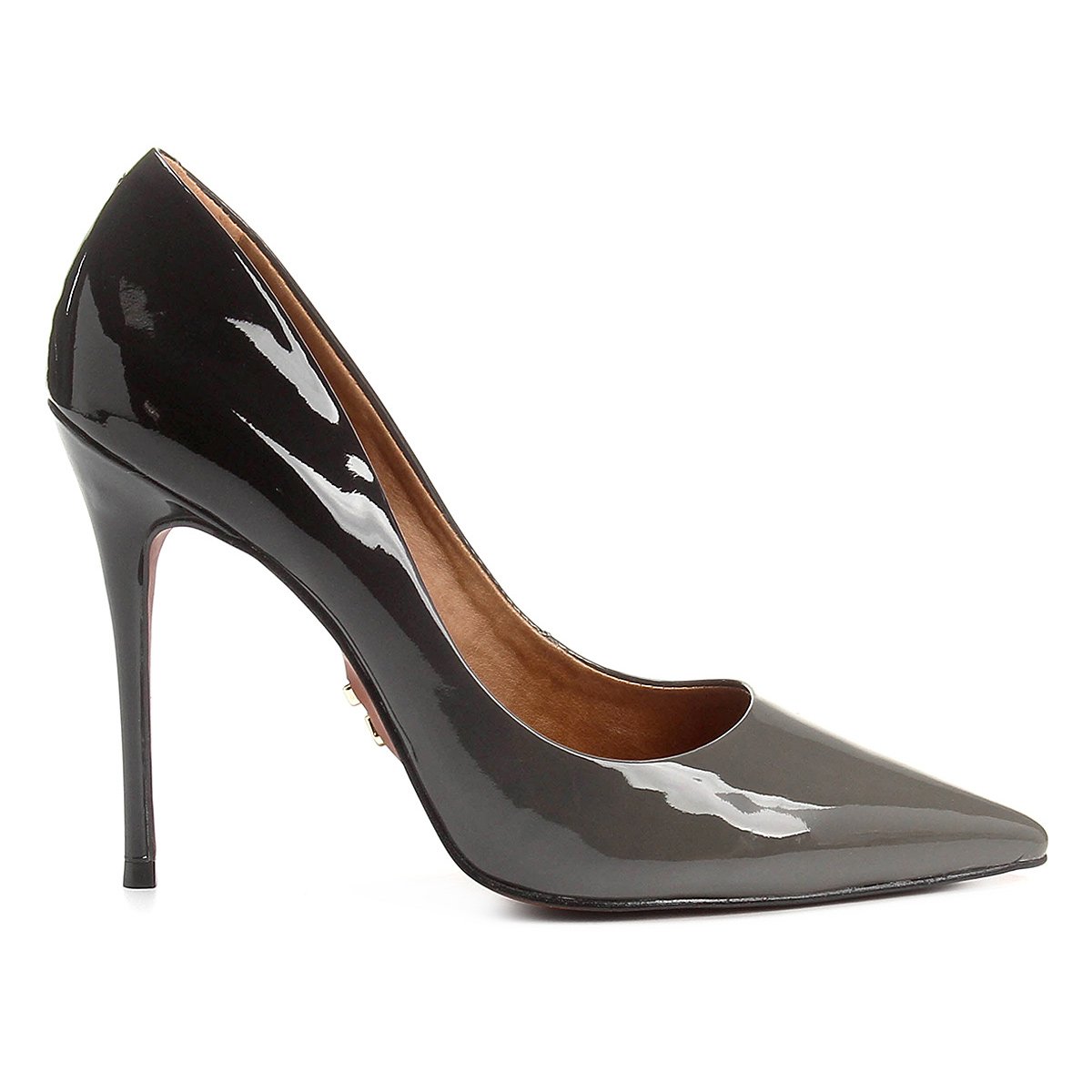 Scarpin Couro Carrano Salto Alto Degradê