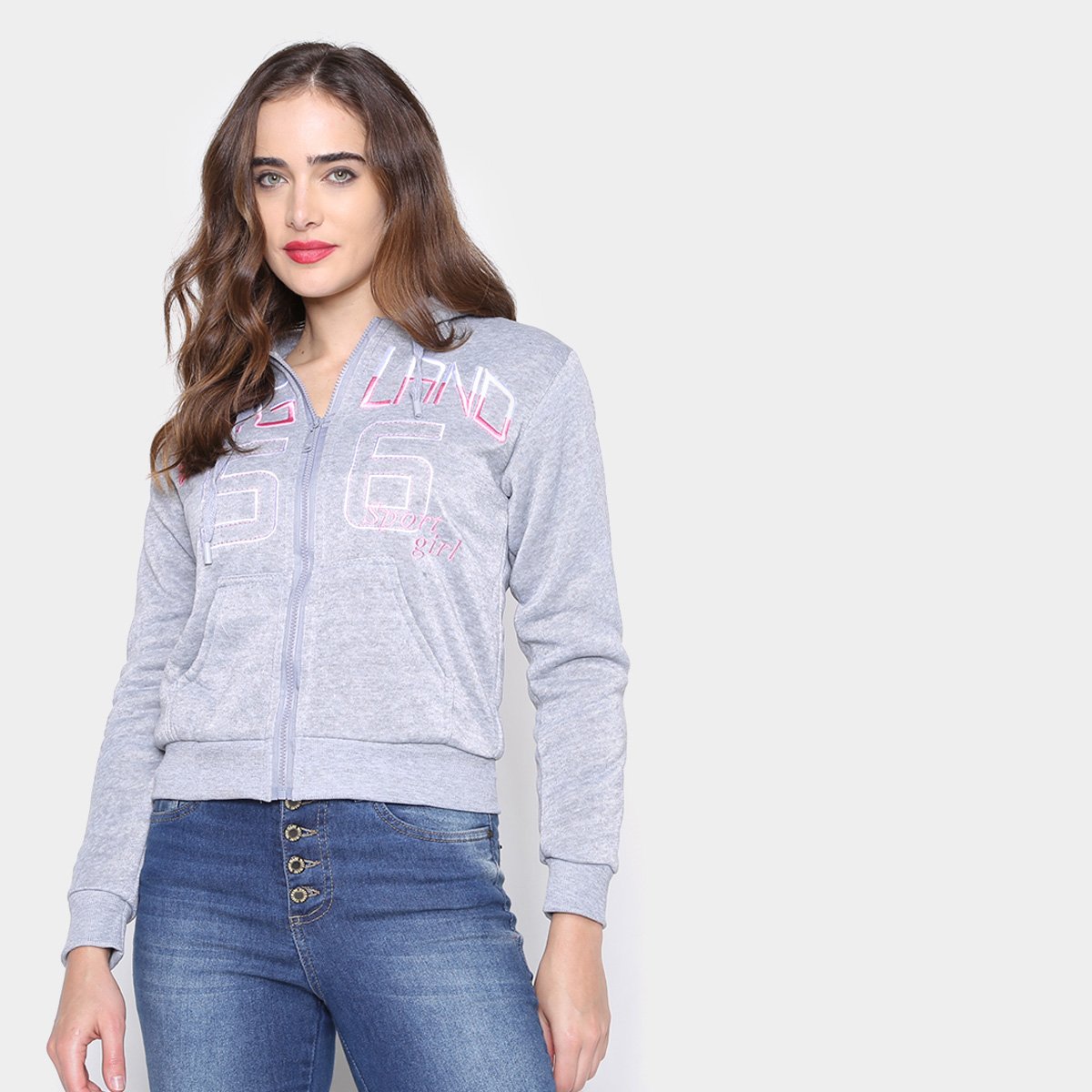 Jaqueta Moletom Sea Surf Englade Sport Com Capuz Feminina