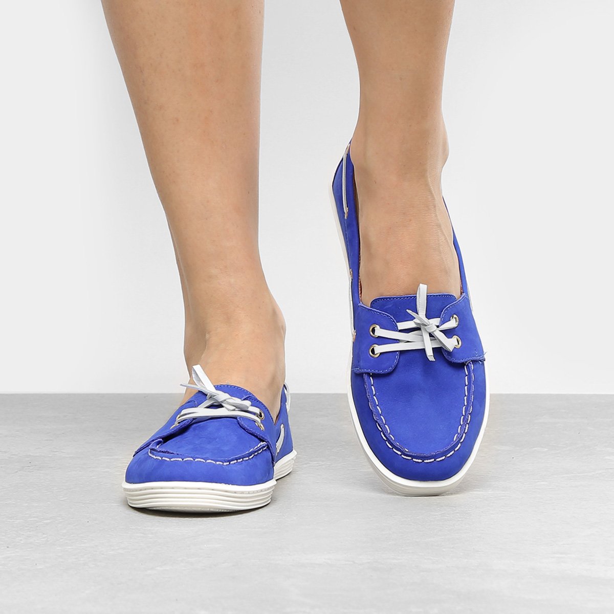 Mocassim Couro Santa Lolla Nobuck Feminina