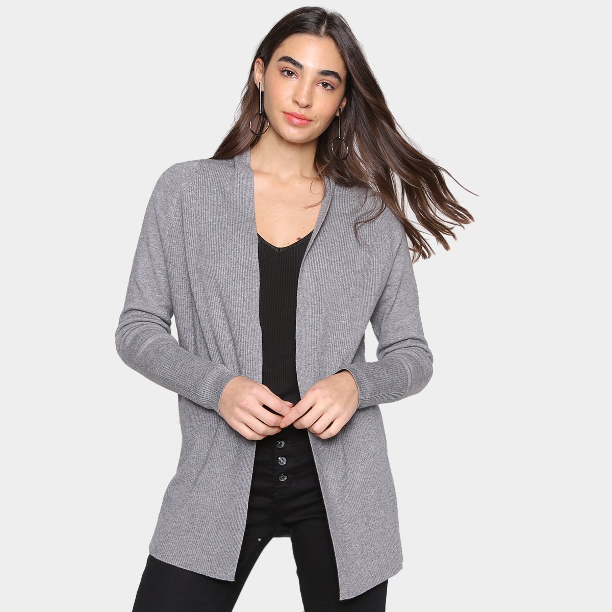 Cardigan Tricot Facinelli Básico Feminino