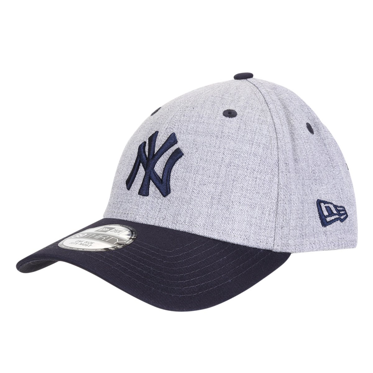 Boné New Era MLB New York Yankees Aba Curva Fechado 3930 Core 2Tone