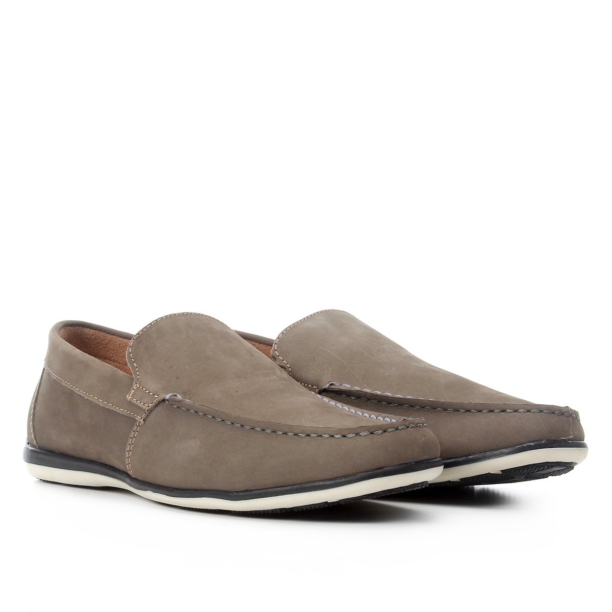 Mocassim Couro Fly Walk Básico Masculino