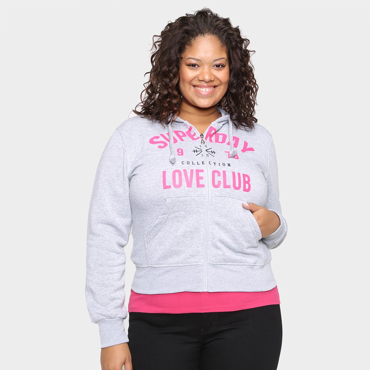Blusa Moletom City Lady Plus Size Superday Feminina