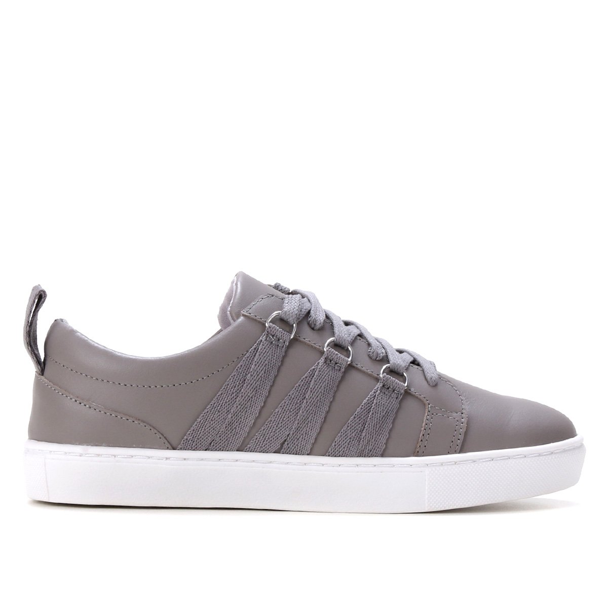 Tênis Couro Shoestock Detalhe Gorgurão Feminino