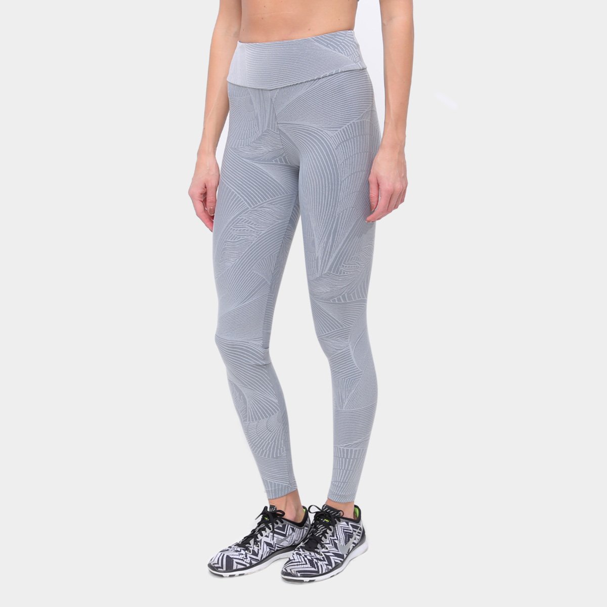 Calça Legging Morena Rosa Cós Largo Textura Feminina