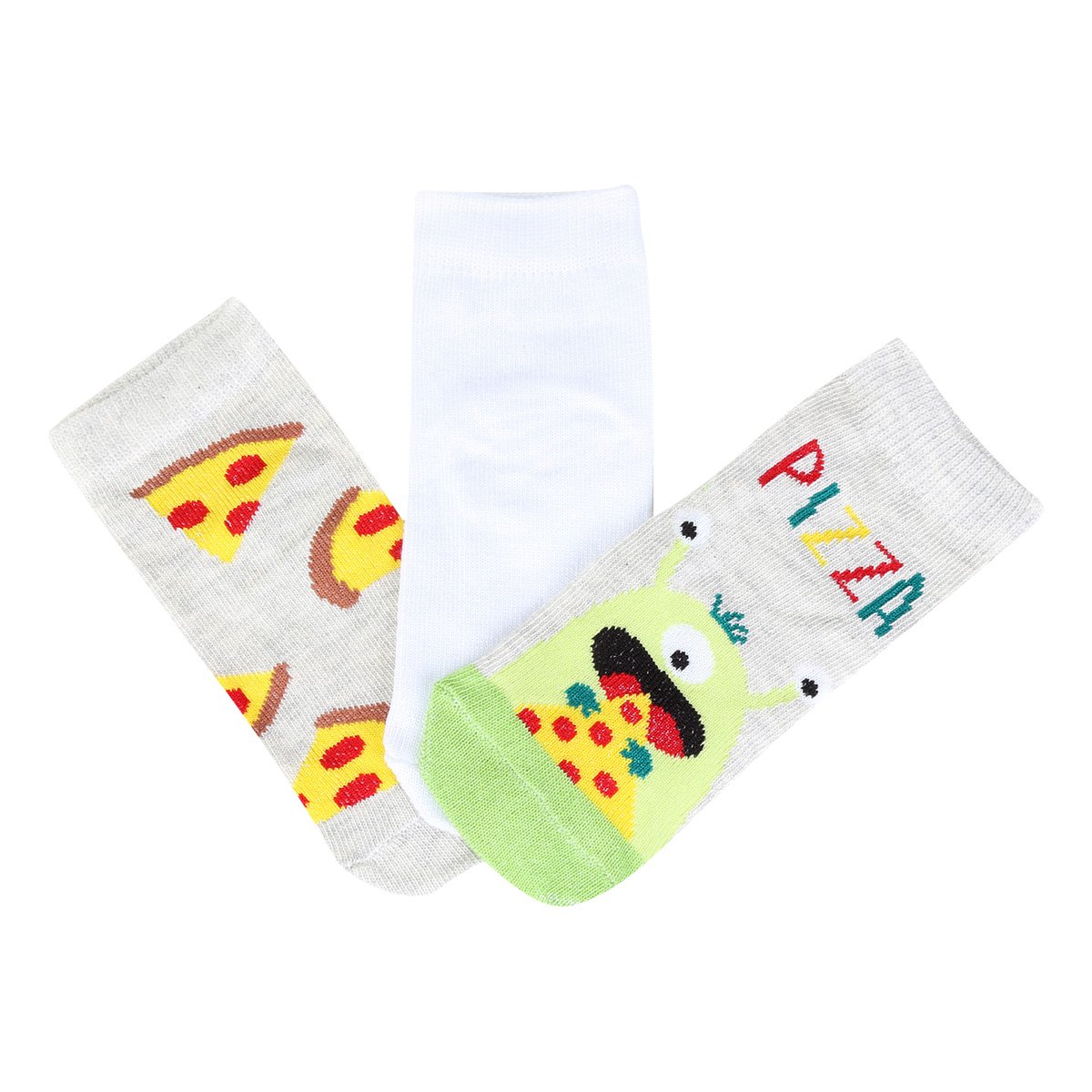 Meia Infantil Cia Da Meia Kit Soquete Kit Com 3 Pares Baby