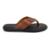 105GRA-Chinelo Masculino em couro forrado sola borracha - Bronze