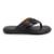 105GRA-Chinelo Masculino em couro forrado sola borracha - Café