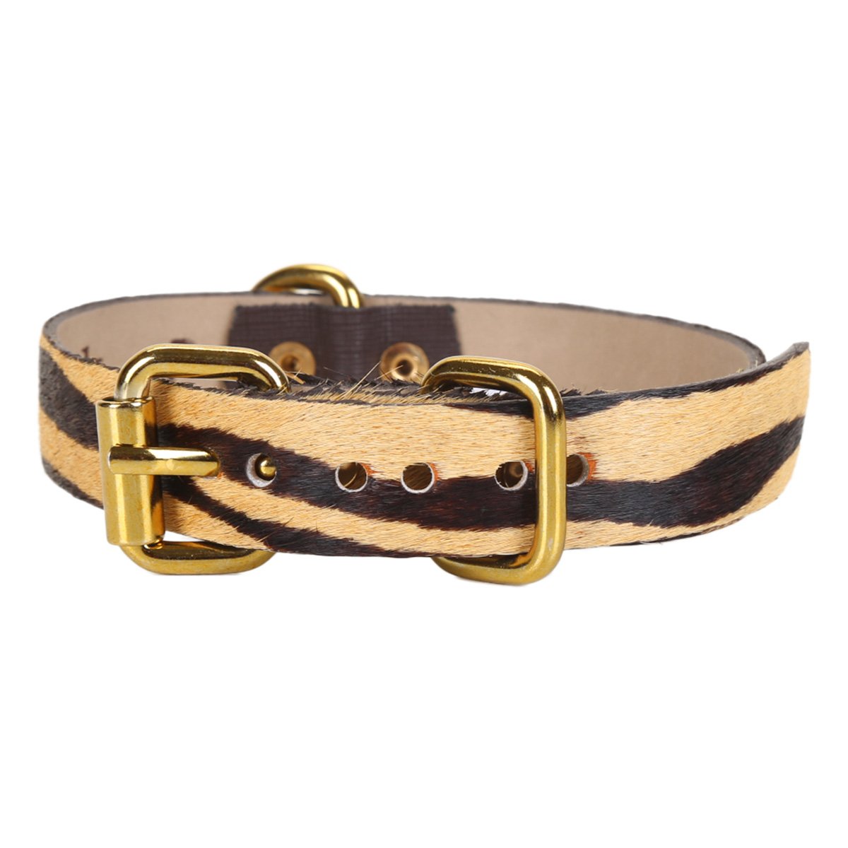 Coleira para Cachorro Shoestock Zebra Couro
