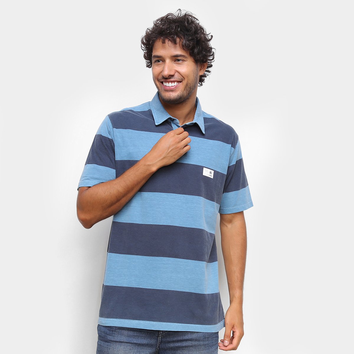 Camisa Polo Hang Loose Listrada Oahu Masculina