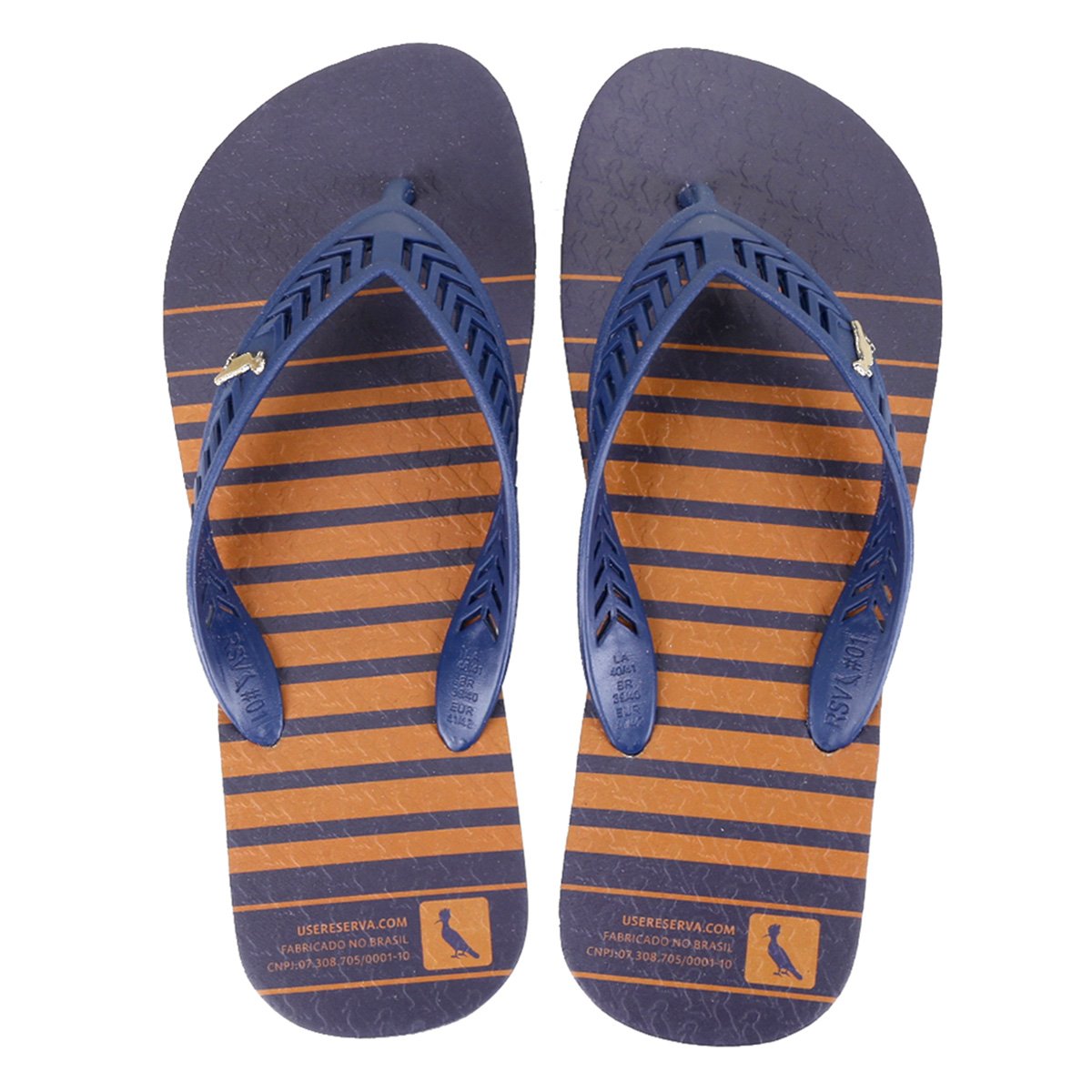 Chinelo Reserva Bicolor Listrado Masculino