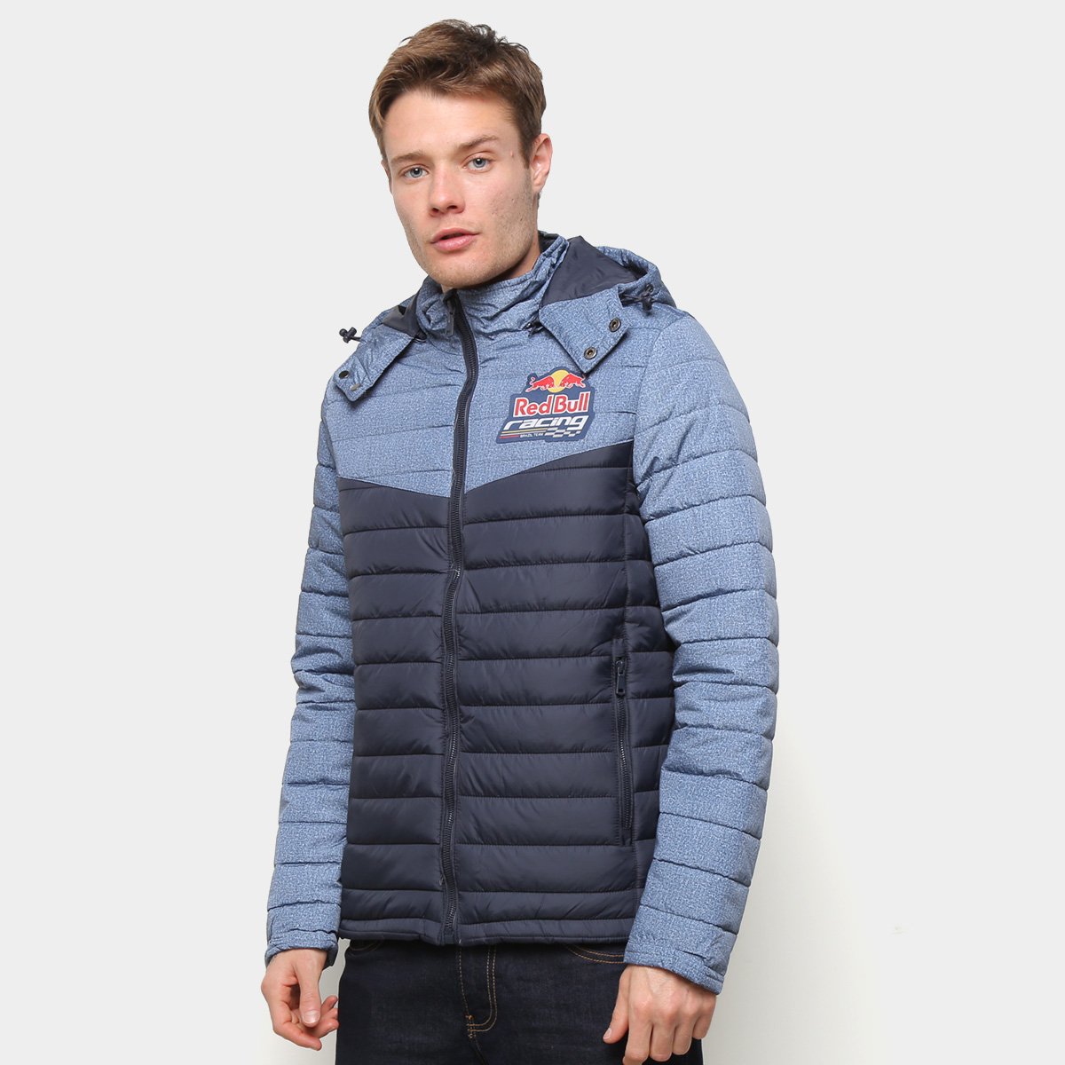Jaqueta Red Bull Puffer Com Capuz Masculina