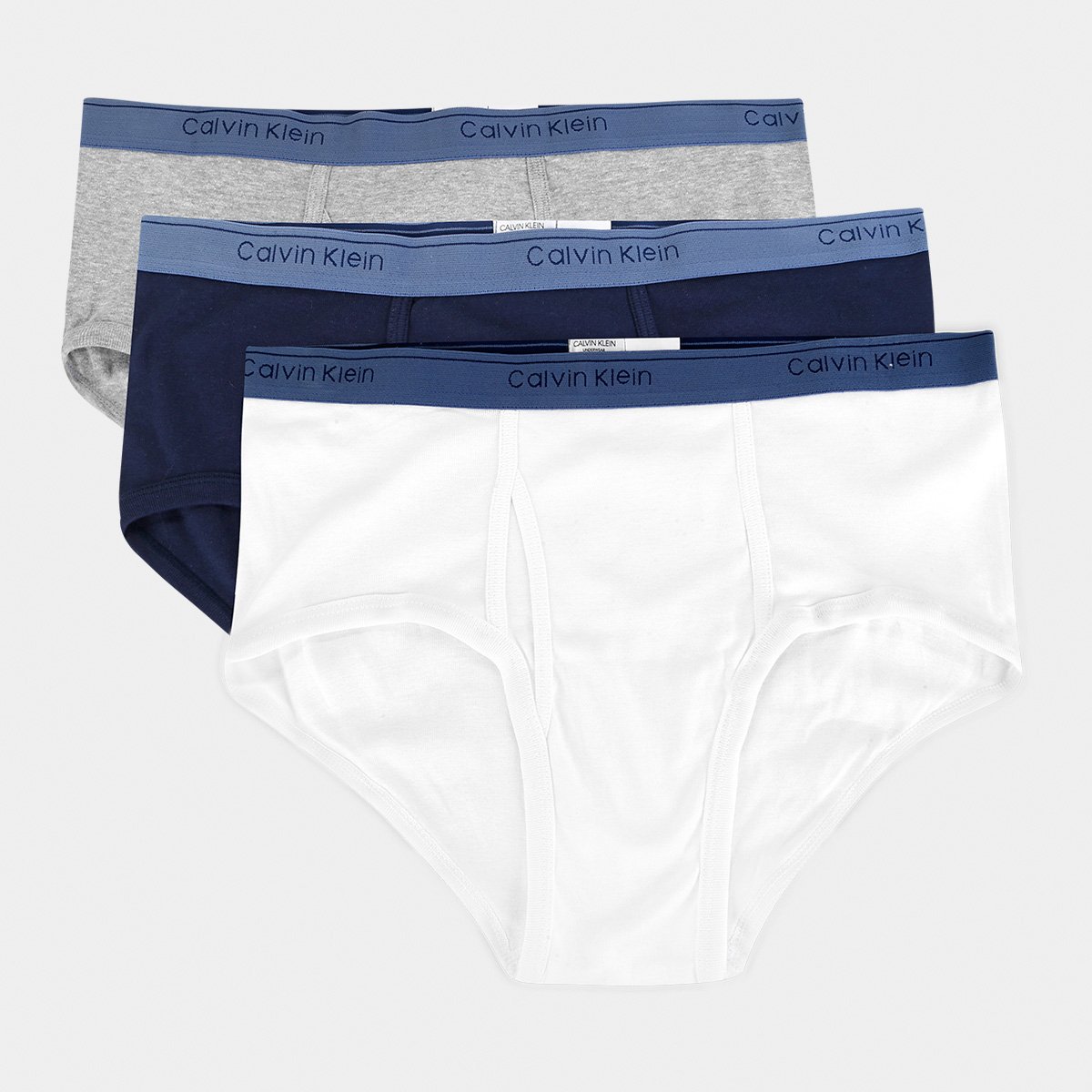 Kit de Cuecas Slip Calvin Klein Básica 3 Peças