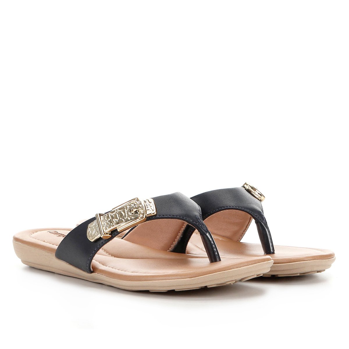 rasteira comfortflex fivela