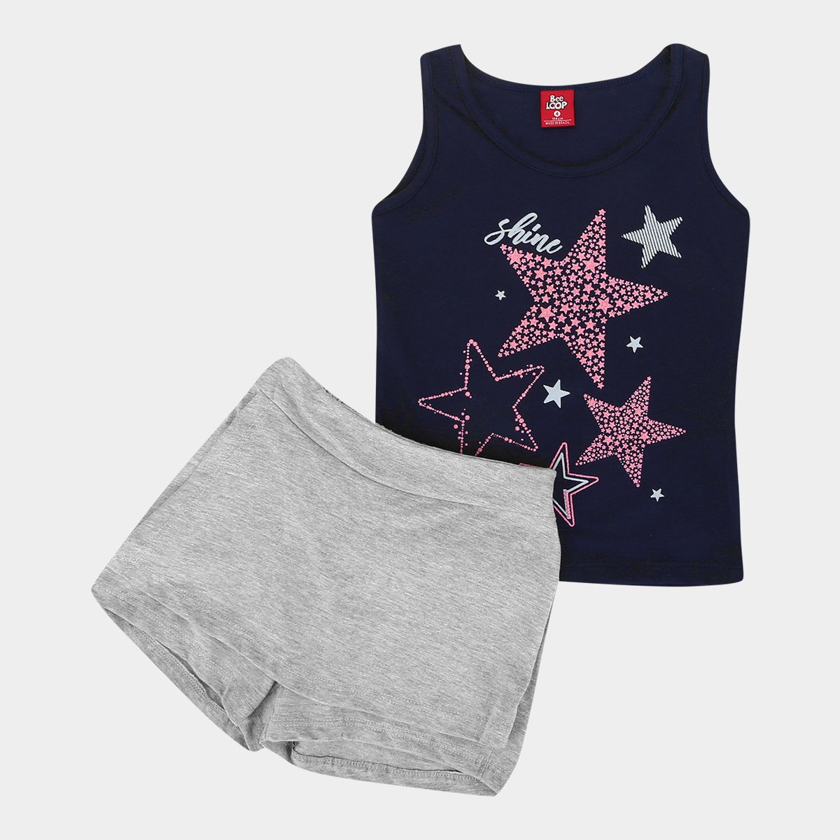 Conjunto Infantil Bee Loop Estampado Feminino