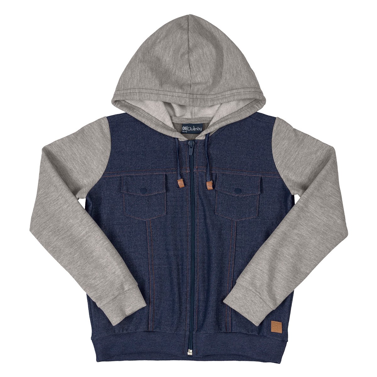 Jaqueta Infantil Moletom Quimby Indigo Jeans Masculina