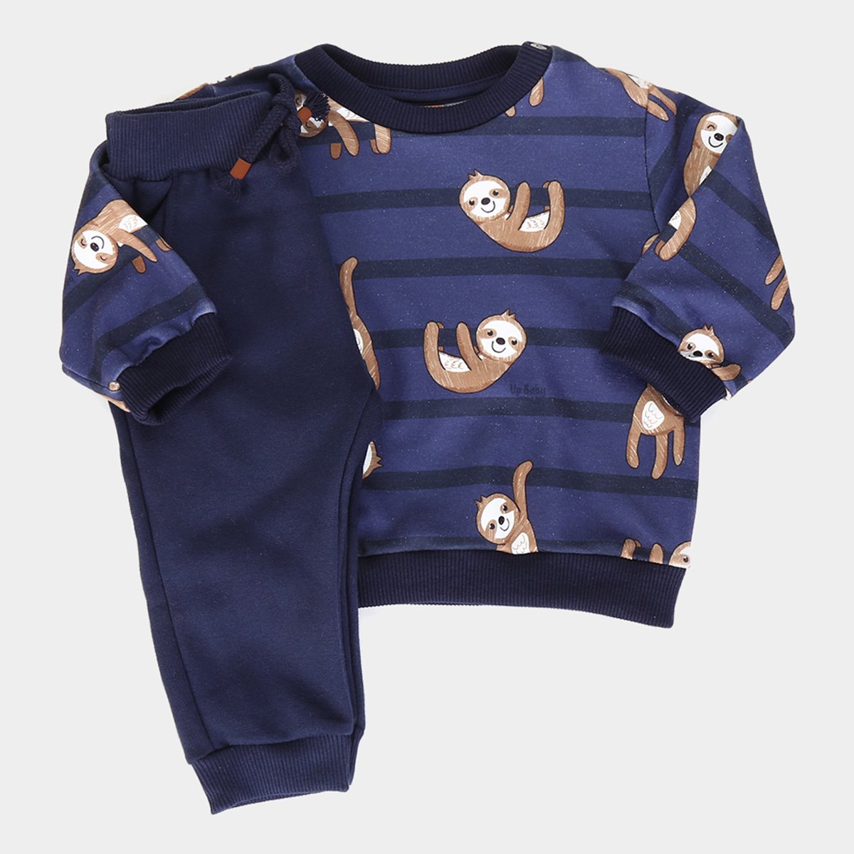 Conjunto Infantil Up Baby Bicho Preguiça Masculino