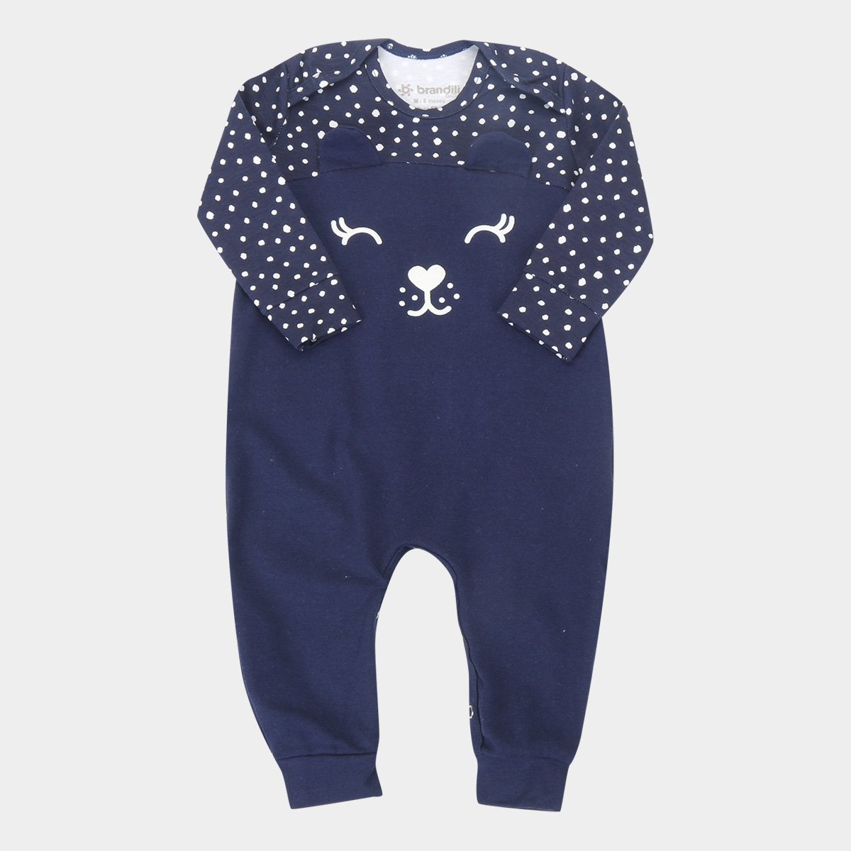 Macacão Longo Bebê Brandili Póa Feminino
