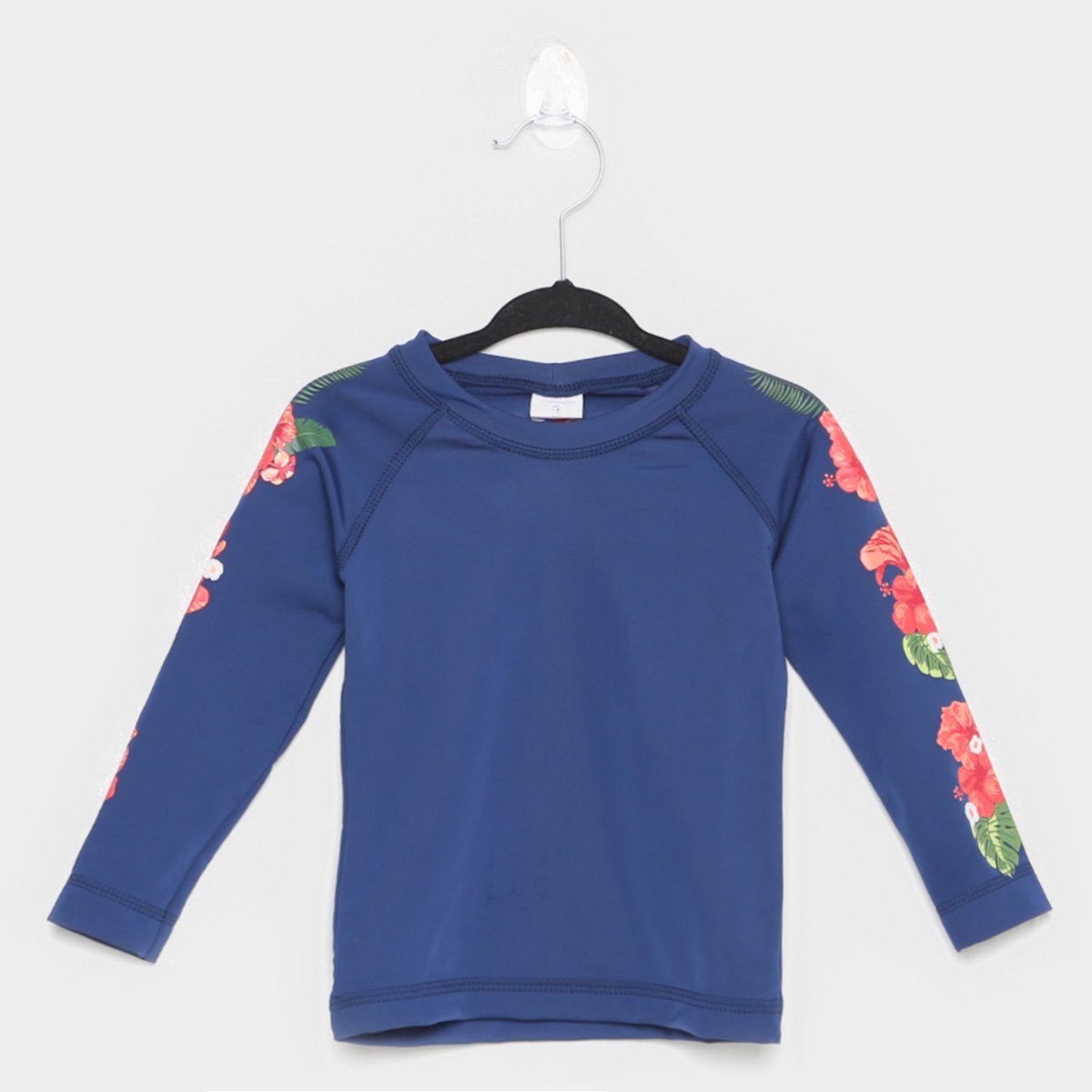 Camiseta Bebê Tip Top Praia Lisa Manga Longa Feminina
