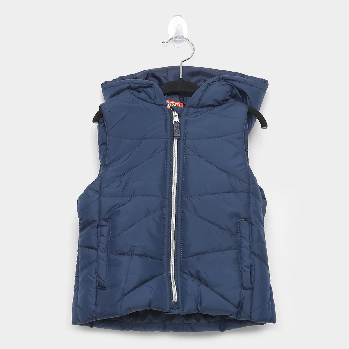 Colete Infantil Kyly Puffer Capuz Feminino