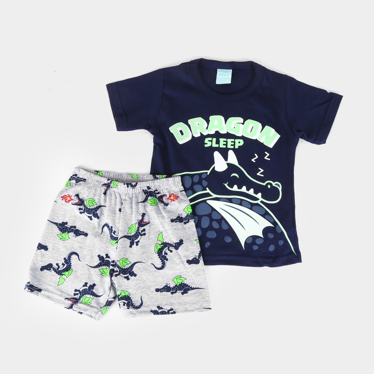 Pijama Infantil Kyly Dragon Brilha no Escuro Masculino