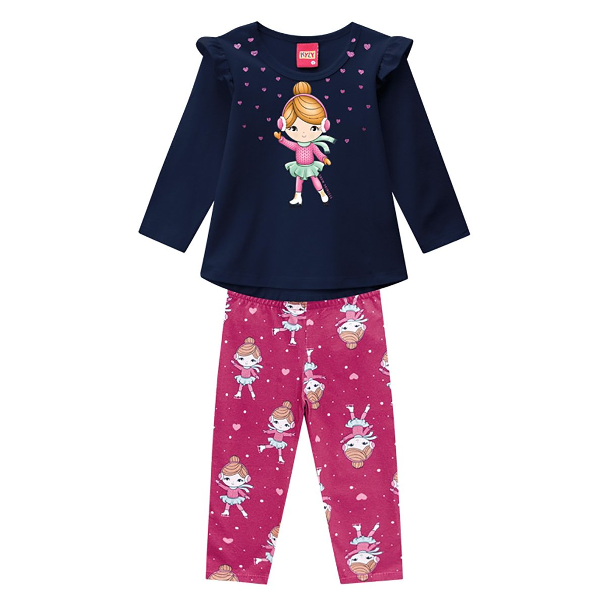 Conjunto Bebê Kyly Estampado Longo Feminino