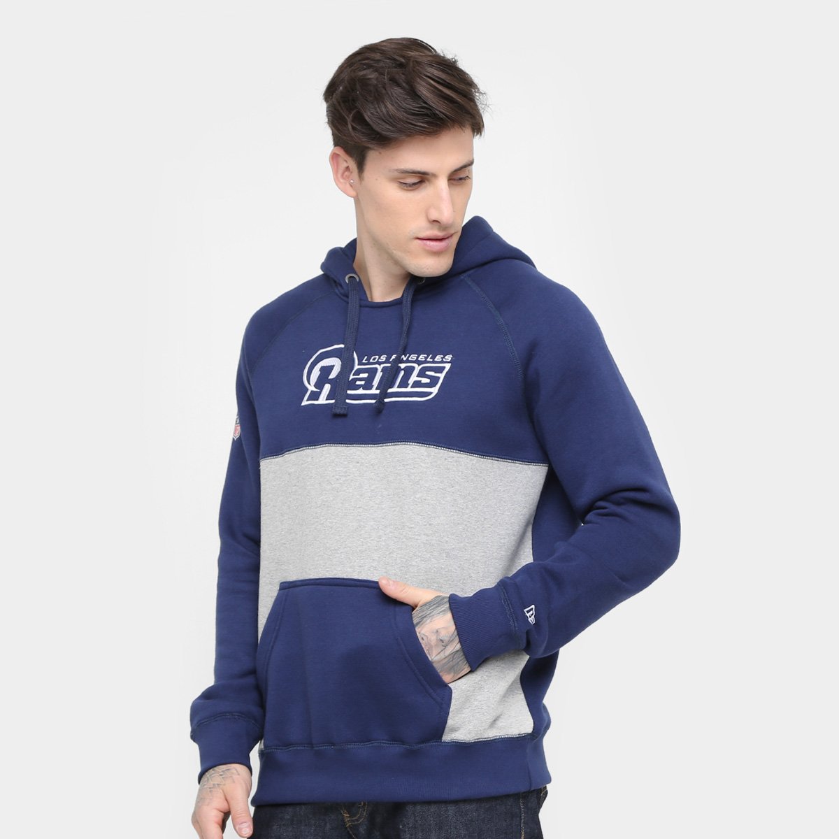 Moletom Los Angeles Rams New Era Color Block Masculino
