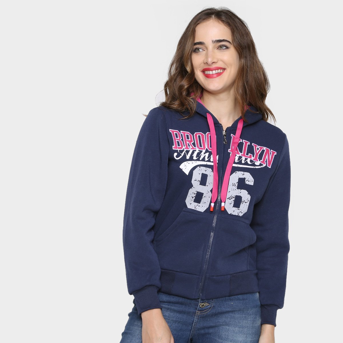Jaqueta Moletom Sea Surf Brookin Com Capuz Feminina