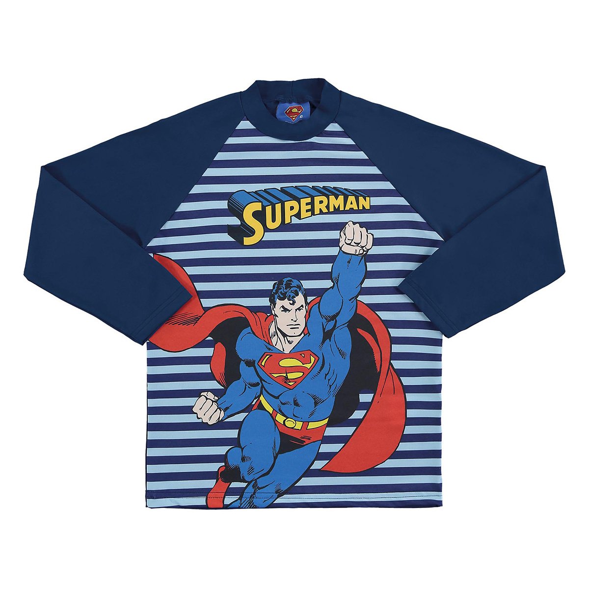 Camiseta Infantil Marlan Proteção UV Superman Manga Longa Masculina