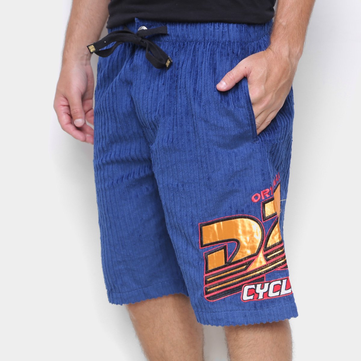 Bermuda Cyclone Veludo Relax Corfu Masculina