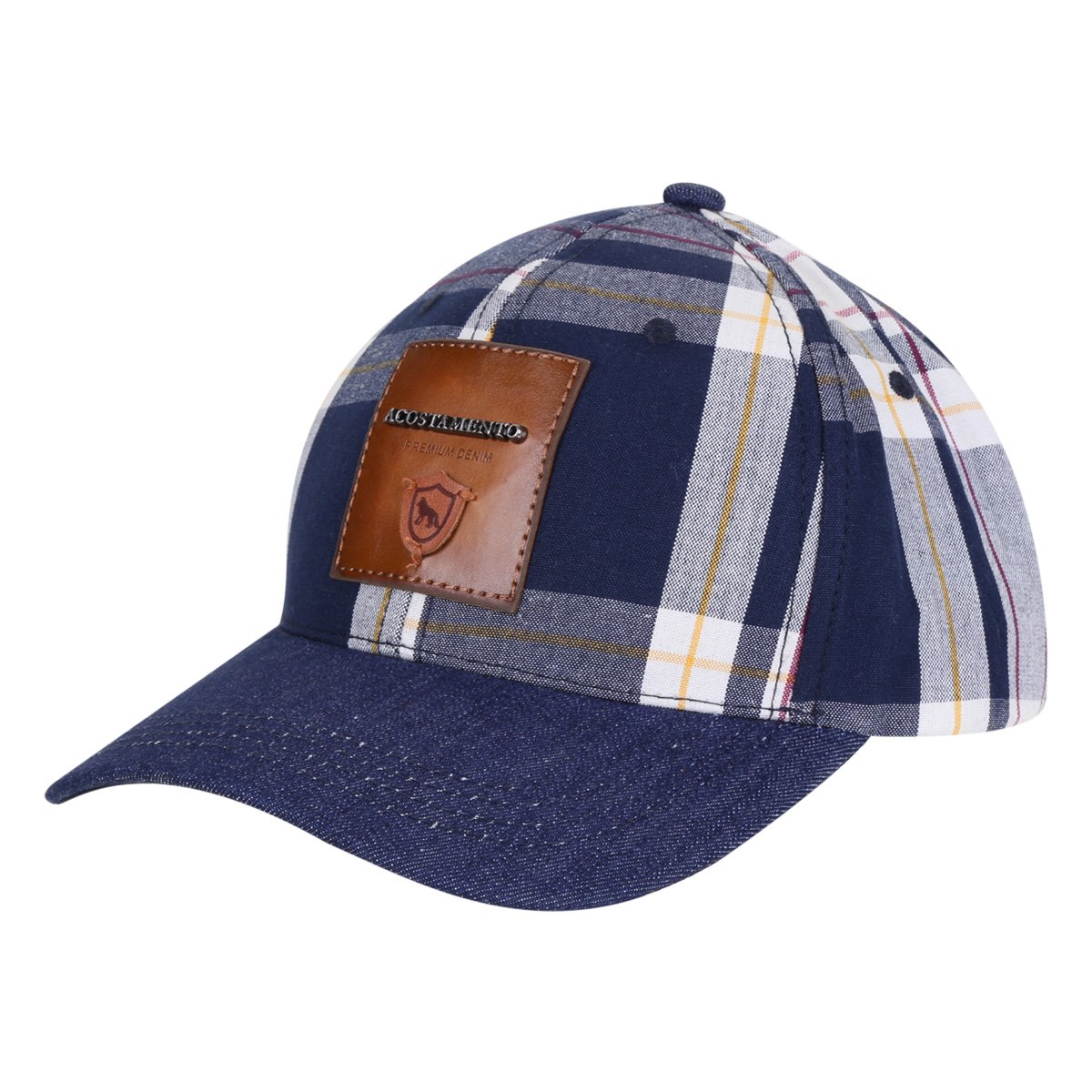Boné Acostamento Aba Curva Snapback Xadrez Masculino