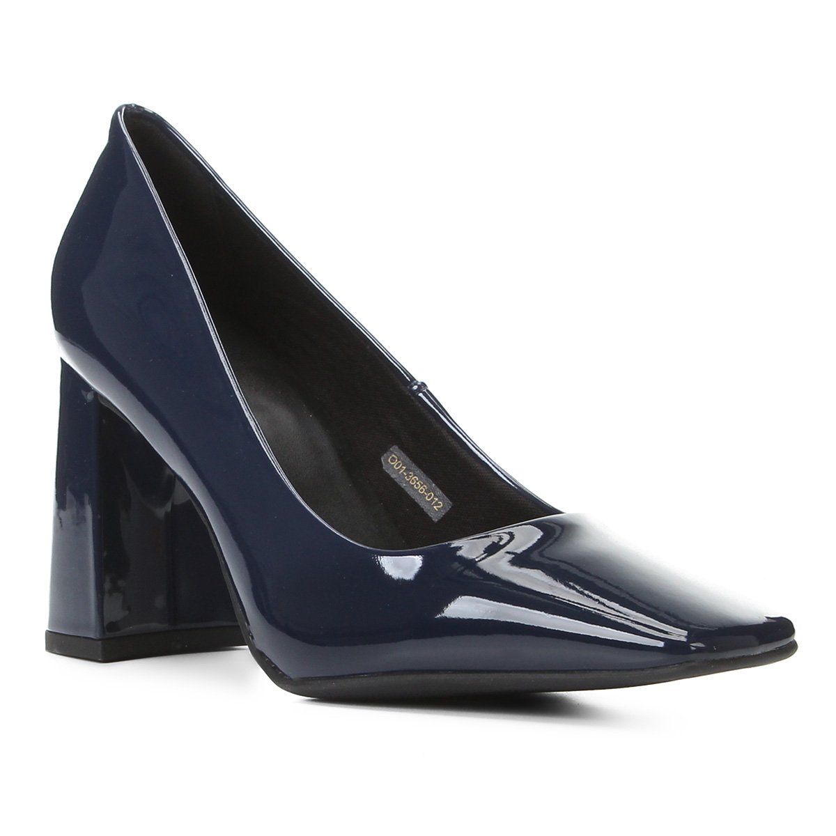Scarpin Shoestock Bico Quadrado Salto Bloco Alto