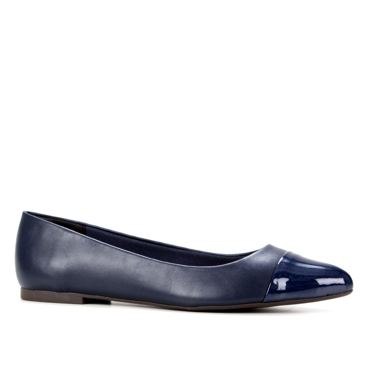 Sapatilha Shoestock Bico Fino Acabemento Verniz Feminina
