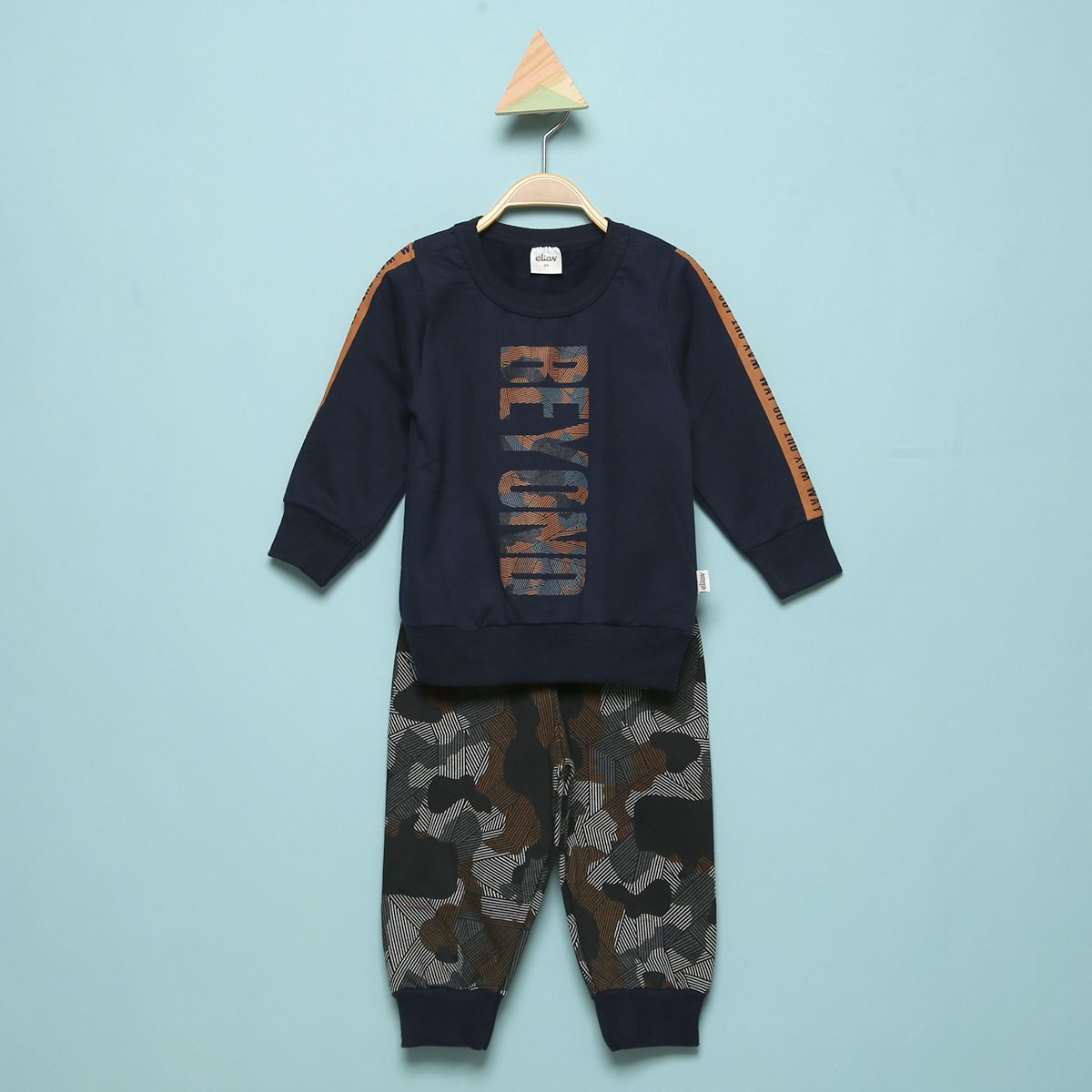 Conjunto Moletom Bebê Elian Peluciado Camuflado