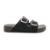 12CAC62FC-Sandália Slide Unissex com Fivelas Ajustáveis - Confortável e Casual - Preto