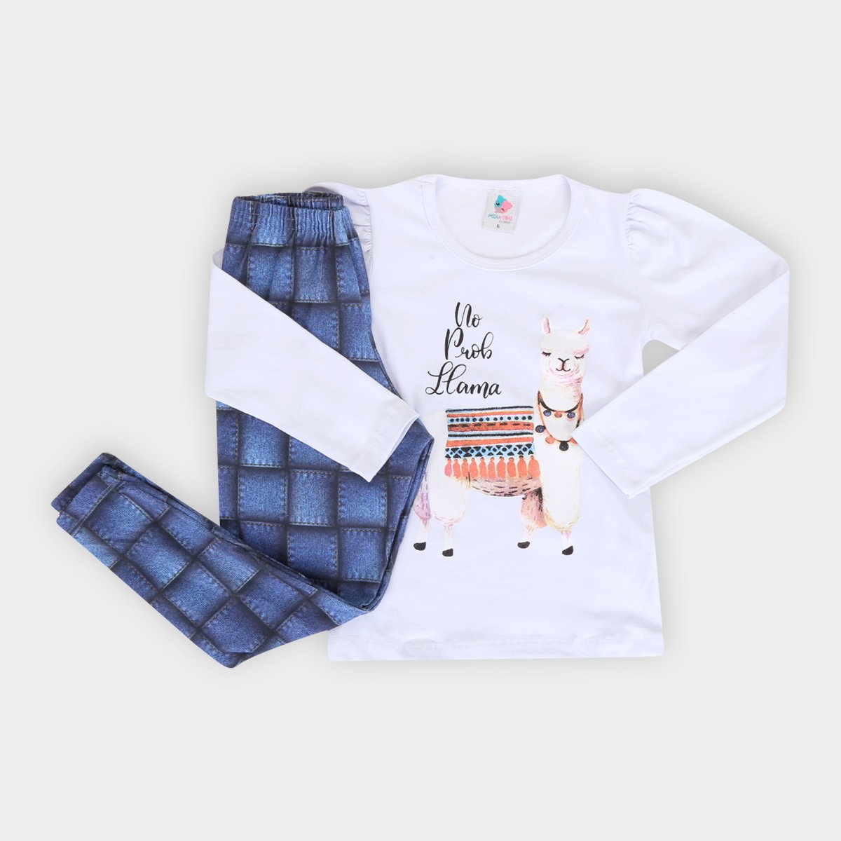 Conjunto Infantil Mia Kids Lhama Feminino