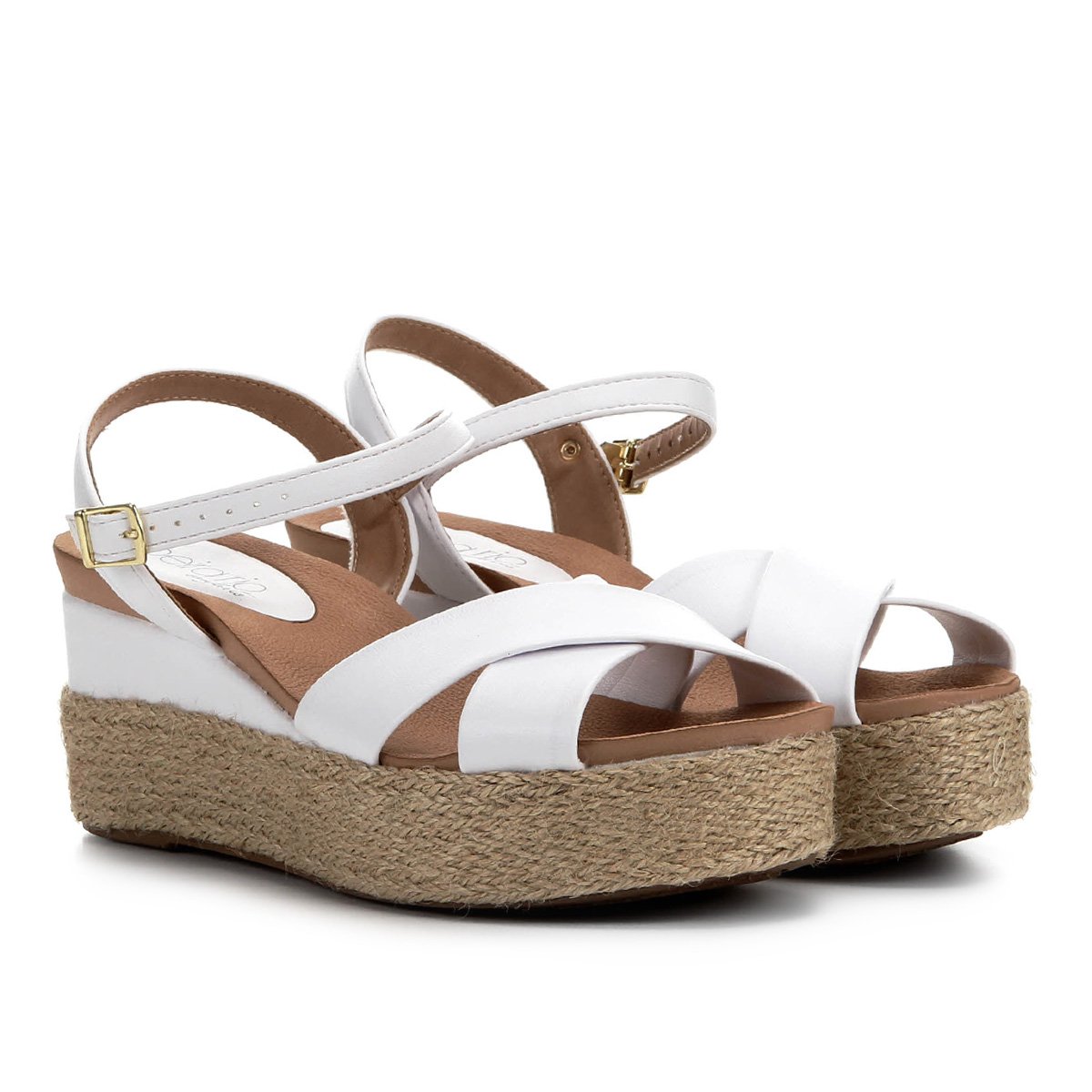 sandália beira rio espadrille caramelo