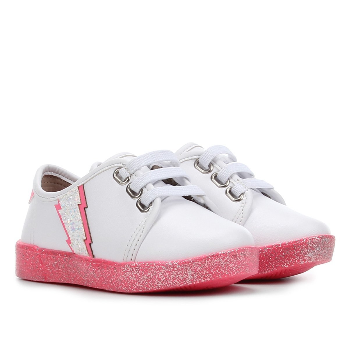 Tênis Bebê Molekinha Raio Glitter Feminino