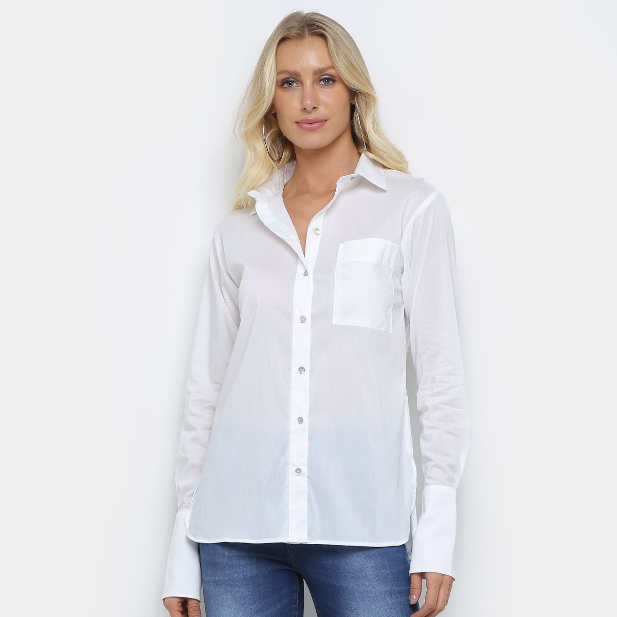 Camisa Social Maria Filó Manga Longa Feminina