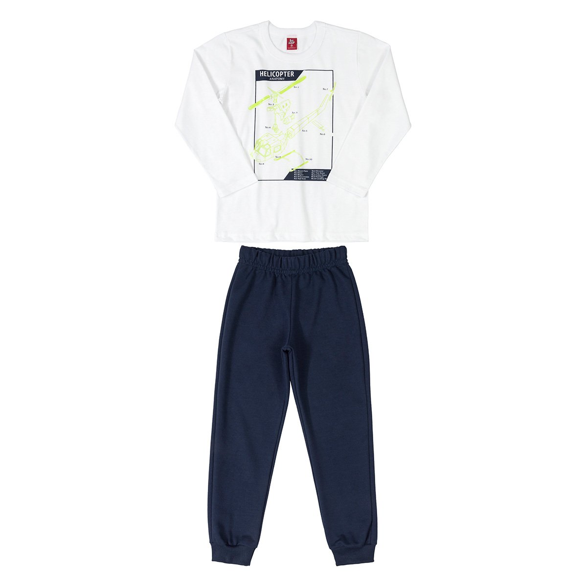 Conjunto Moletom Bee Loop Infantil Helicopter Masculino